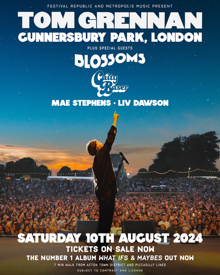 More Support Revealed For Tom Grennan Gunnersbury Park Northern Chorus